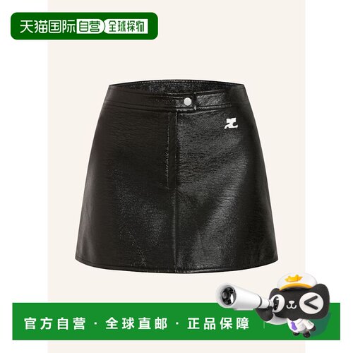 COURREGES 女士半身裙 100278692113000 CO 黑色 Skirt in leathe