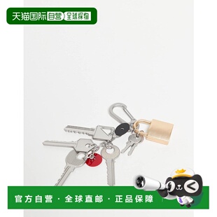 1h可退 潮奢 ASOS 男士 carabiner 设计钥匙挂锁牛仔布卡扣包包配