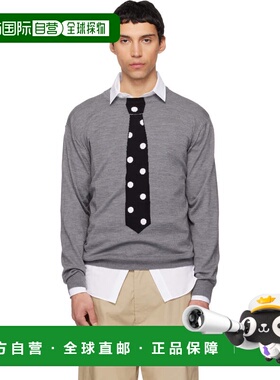 潮奢 Moschino 莫斯奇诺 男士 灰色 Extra-Fine Merino Wool Inta