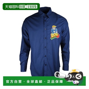 衬衫 男士 C76701T8671Y60 SS2022 徽标印花 1h可退 蓝色 MOSCHINO