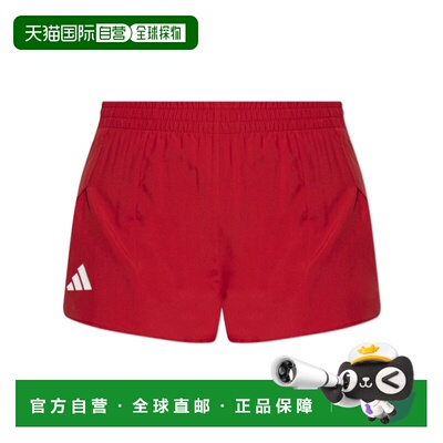 ADIDAS 女士运动裤 IX2847 SS2026 红色 松紧腰短裤
