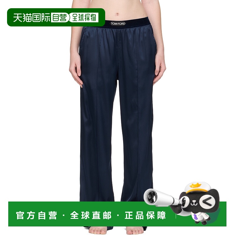 1h可退 潮奢 Tom Ford 汤姆 福特 女士 海军蓝长裤 PAW397FAX881