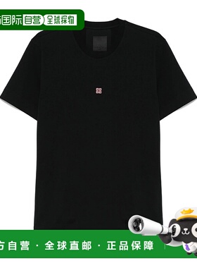 GIVENCHY 男士T恤 BM716G3YCD024 CO 黑色 男装T-shirt with logo