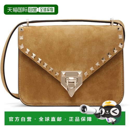 valentino 华伦天奴 女士 黄褐色小号 Rockstud 单肩包 9W2B0T76K