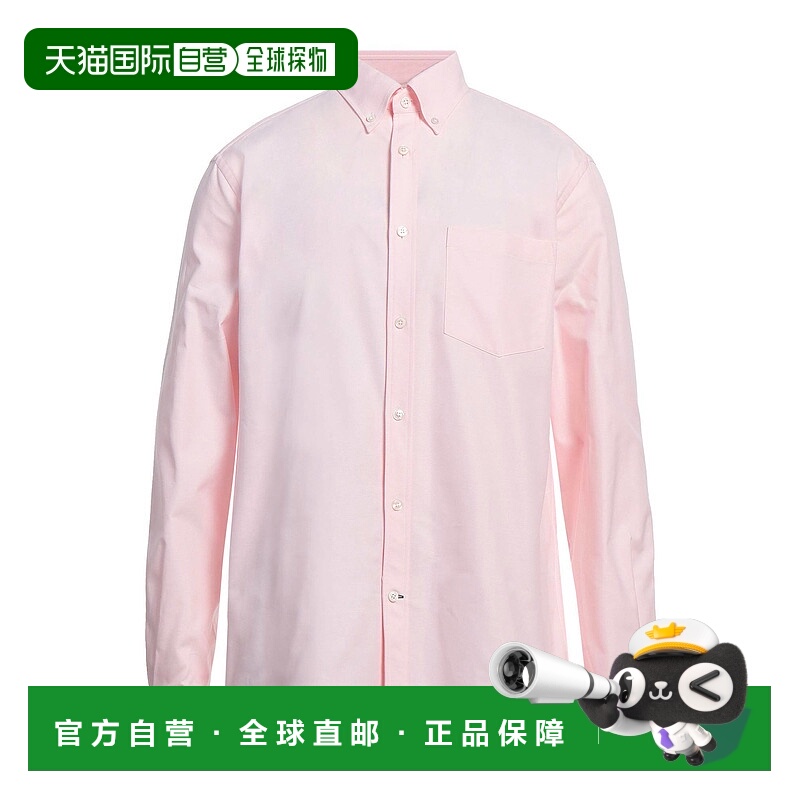 1h可退 潮奢 Dunhill 登喜路 男士 纯色衬衫 pink粉色 舒适时尚