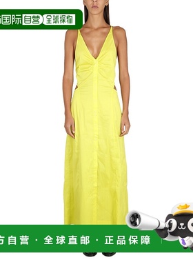 GANNI 女士连衣裙 F7634794 SS2023 黄色 Abito Ganni in misto c