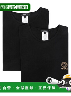 VERSACE 男士T恤 AU101931A10011A1008 SS2025 黑色上衣男装