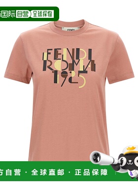 FENDI 女士T恤 FS7254AVF9F1T6N AW2025 粉红色 'Fendi Roma 1925