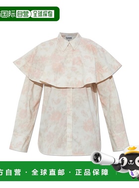 GANNI 女士衬衫 W10207055151 AW2025 乳白色 Shirt with a decor