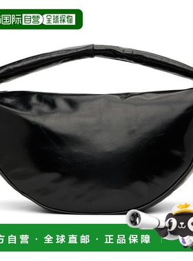 1h可退 潮奢 BY FAR 女士 黑色 Maxi Cush Creased Leather 单肩