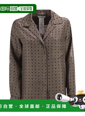 潮奢 MaxMara 麦斯玛拉 女士 MXMDISCO 半修身印花真丝衬衫 26111