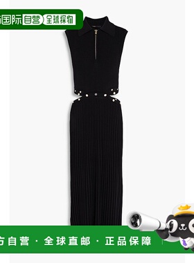 1h可退 潮奢 Maje 女士 剪口罗纹针织中长连衣裙 MFPRO03742NOIR