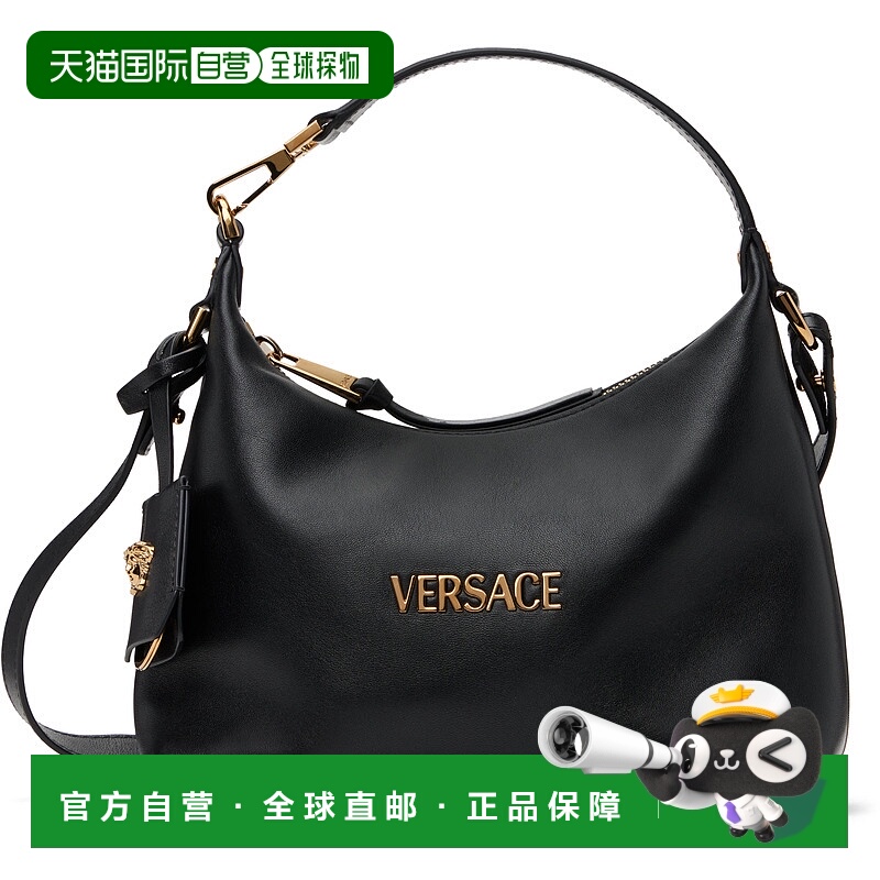 1h可退 潮奢 Versace 范思哲 女士 黑色 Tag 单肩包 10183021A131