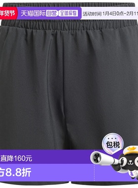 ADIDAS 男童短裤 JI9254NERO CO 黑色 PANTALONCINO BAMBINO TENN