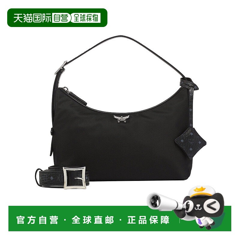 1h可退 MCM 女士斜挎包 MWHFSTA09BK SS2025 黑色 Aren Hobo 包
