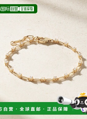1h可退 潮奢 stone and strand 女士 Flounce 14K金钻石手链 DIA5