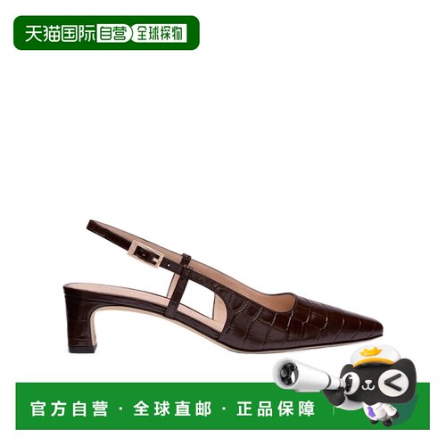 STUART WEITZMAN 女士凉鞋 SO093WAL AW2026 棕色 鳄鱼纹露跟高跟