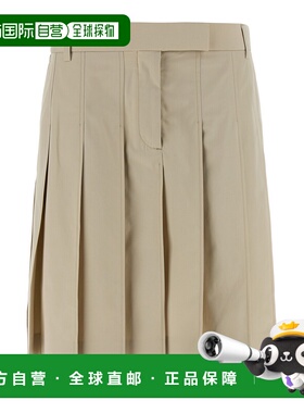 1h可退 潮奢 Thom Browne 汤姆 布朗 女士 褶裥半身裙 FGCA40UF10