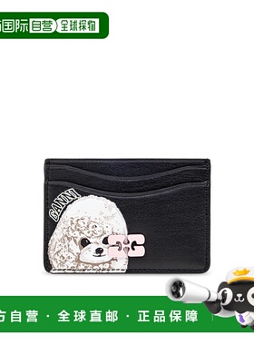 GANNI 女士卡包 A67695898099 AW2025 黑色 Poddle Bow card hold