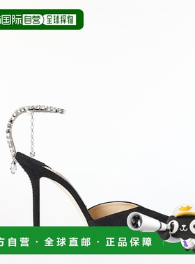 JIMMY CHOO 女士凉鞋 SAEDA100EWABLACK AW2024 黑色高跟鞋单鞋