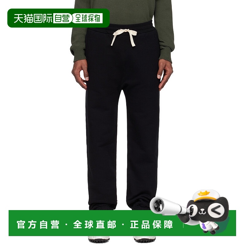 1h可退 潮奢 Jil Sander 吉尔 桑达 男士 黑色刺绣运动裤 J47KA02