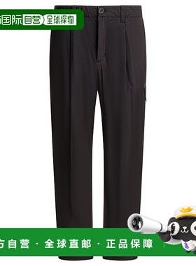 HERNO 男士休闲裤 PT000132U12803Z9300 AW2025 黑色直筒裤