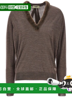 1h可退 潮奢 Fendi 芬迪 女士 V領後綁帶套頭衫 FZXC82ATPE