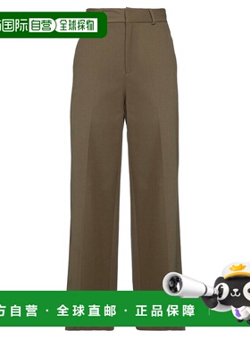 潮奢 Staud 女士 休闲长裤 green绿色 舒适时尚阔腿裤休闲裤