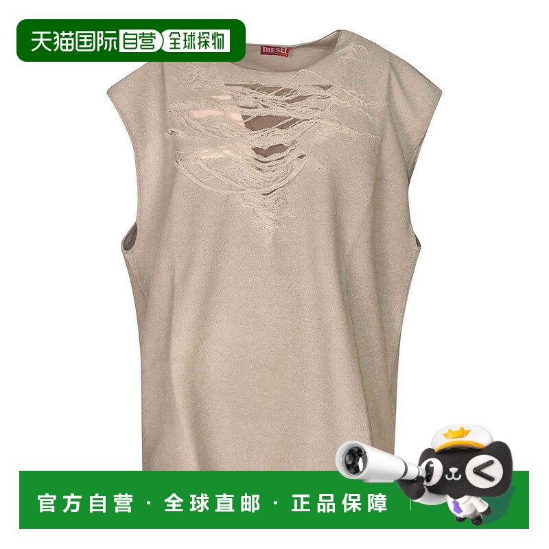 1h可退 DIESEL 男士T恤 A191150PLAIS97C SS2025 白色 Sweatshirt