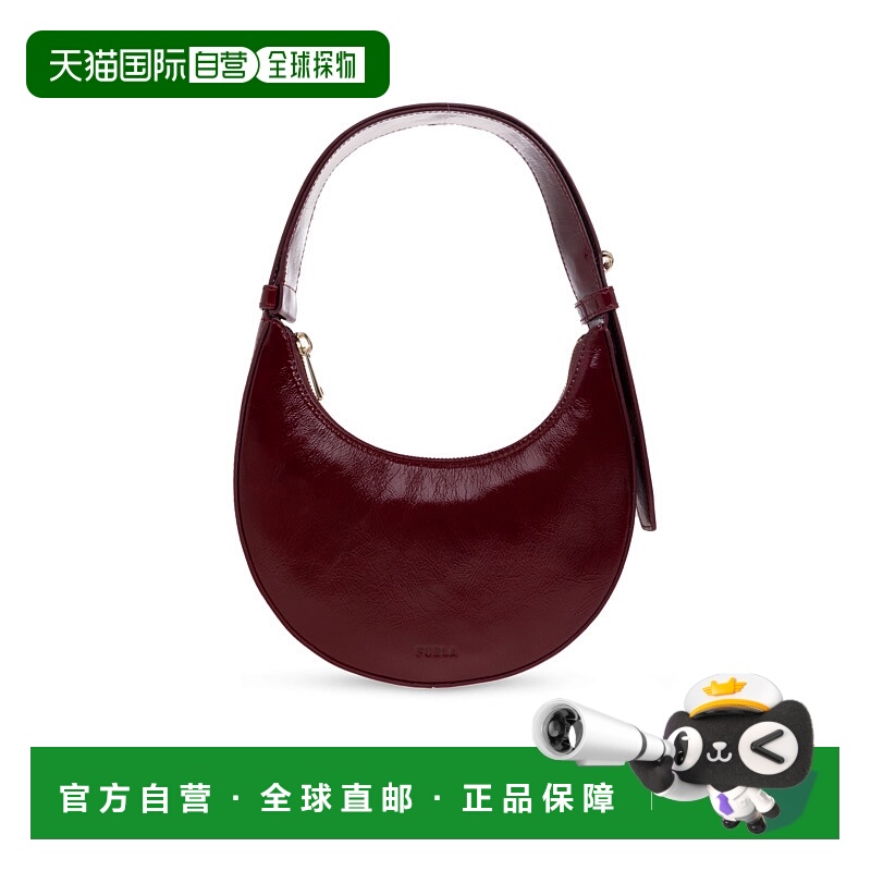 1h可退 FURLA 女士斜挎包 WE00649BX4100RUBINO AW2025 酒红色