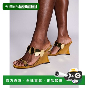 女士 Nila 设计圆形边高筒坡跟鞋 1h可退 凉鞋 ASOS ochre 潮奢