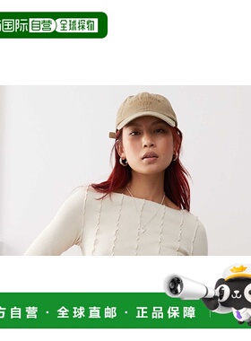 1h可退 潮奢 monki 女士 overlock 缝线罗纹针织浅褐色上衣