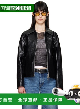 1h可退 潮奢 Our Legacy 女士 黑色 Mini 皮革夹克 W4239MTD