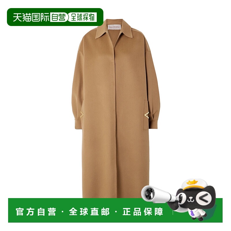 1h可退 VALENTINO 女士外套 BCA0R16JAYKF SS2024 棕色 长袖大衣
