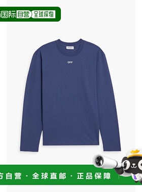 1h可退 潮奢 off-white 男士 印花棉针织T恤 44MAB086G5J00D4901D
