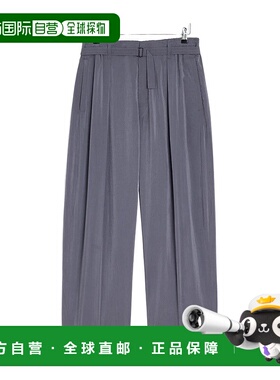 LEMAIRE 男士休闲裤 PA1196LF1308BK991 SS2025 灰色阔腿裤直筒裤