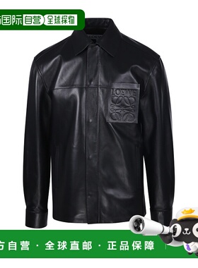 LOEWE 男士夹克 H526Y34L131100 AW2024 黑色 长袖皮夹克