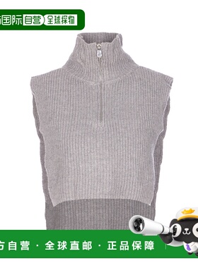 PINKO 女士围巾 105994A2Z4II2 SS2026 灰色 带拉链针织围脖