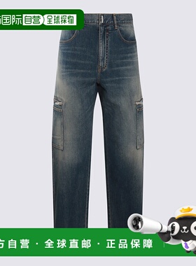GIVENCHY 男士牛仔裤 BM517E5YAB420 AW2024 蓝色 Cargo jeans