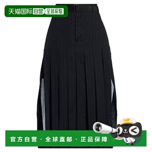 Sacai 舒适时尚 女士 black黑色 中长半身裙 潮奢