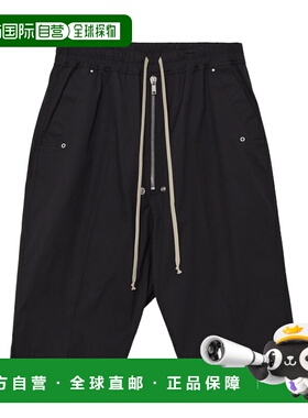 RICK OWENS 男士短裤 SS2025 黑色休闲裤 RU01E5349TEBLACK