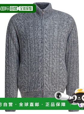 HERNO 男士针织衫 MC00049UR702869430 AW2025高领灰色长袖开衫