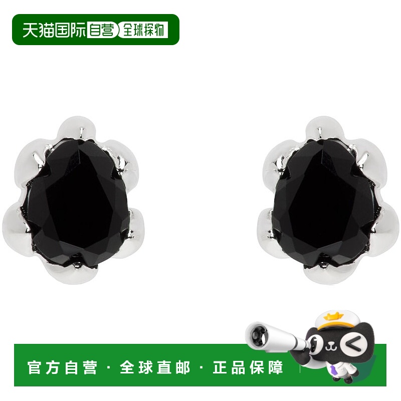 1h可退 潮奢 Tom Ford 汤姆 福特 男士 银色 Micro Onyx Stud 耳