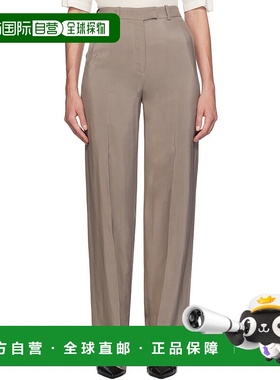 1h可退 潮奢 ANINE BING 女士 灰褐色 Dolan 长裤 A033343T