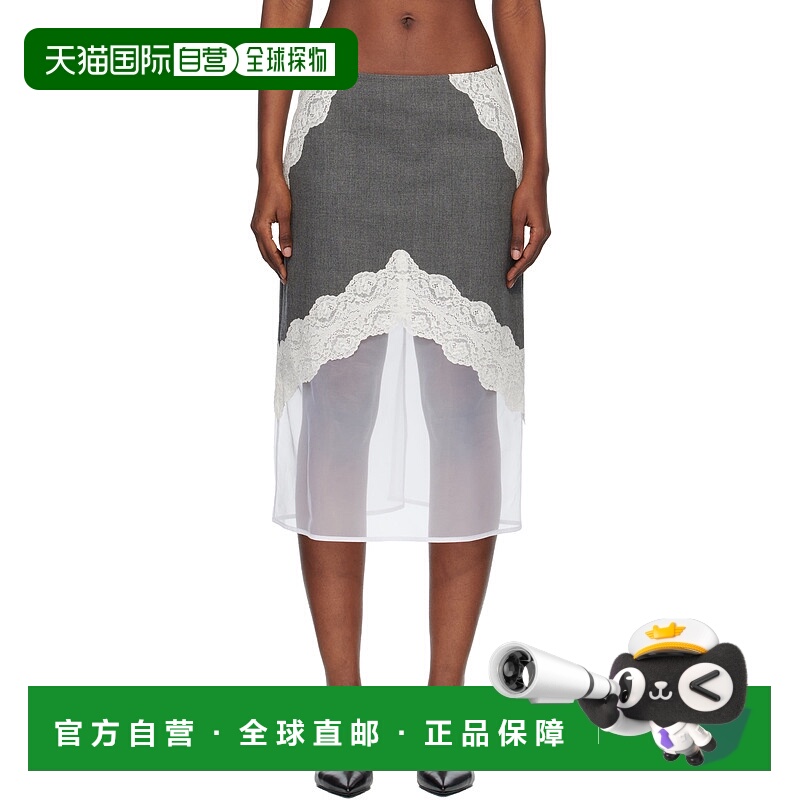 1h可退 潮奢 Jil Sander 吉尔 桑达 女士 灰色半身裙 J03MA0257J4