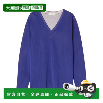 1h可退 THE ROW 女士针织衫 6330Y561BNT SS2023 蓝色 Lucla 针织