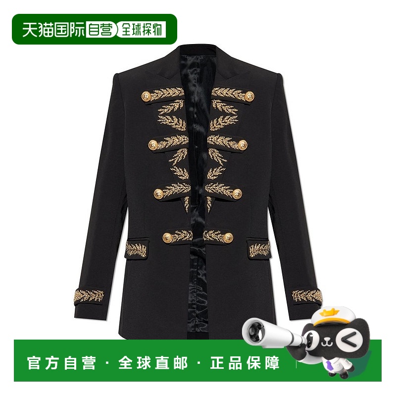 1h可退 潮奢 Balmain 巴尔曼 男士 刺繡縐紗夾克 FH1SM176PD09