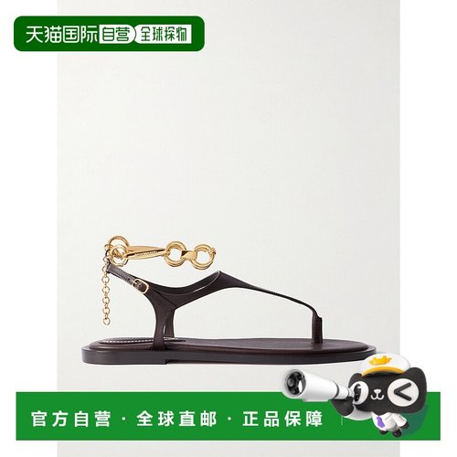 1h可退 潮奢 ZIMMERMANN 女士 Wild 精饰皮质凉鞋 2695FS25A1