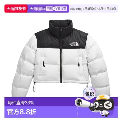 北面THE NORTH FACE Nuptse 拼色短款复古运动立领拉链复古运动立
