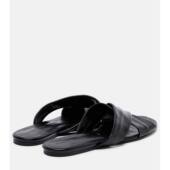 潮奢 舒适时尚 KHAITE Liria 1h可退 black黑色 女士 皮质凉拖